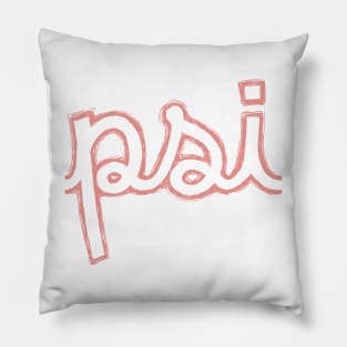 Psi Cursive Greek Letter Pillow