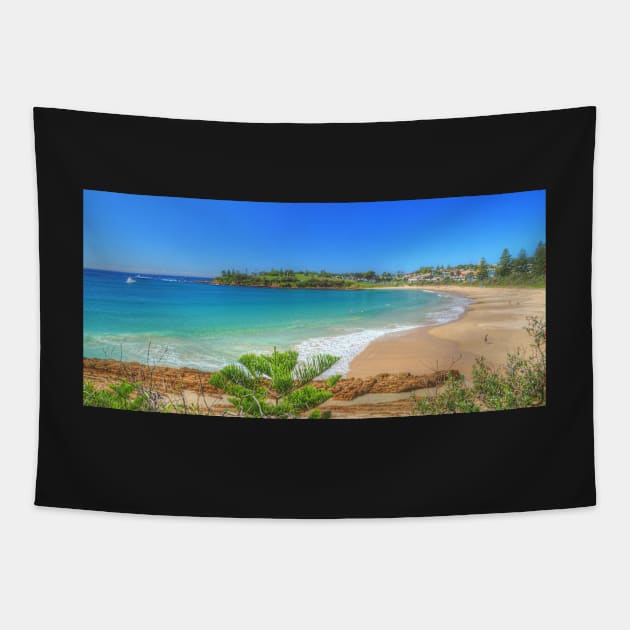 Beach at Bermagui Tapestry by Michaelm43