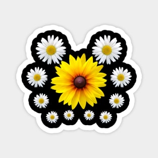 coneflower flower daisies coneflowers daisy blooms floral Magnet