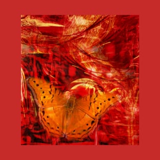 Butterfly in red universe T-Shirt