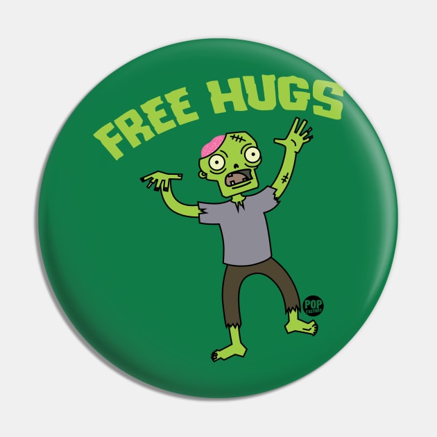 FREE HUGS ZOMBIE Pin by toddgoldmanart