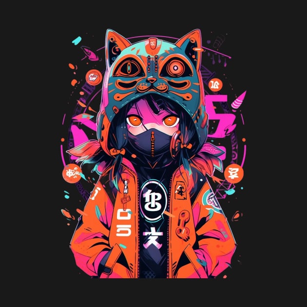 Cat Hoodie Shinjuku Girl by MikeyMeta