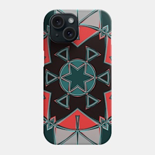 Cartoon Mandala Blue Red and Black Phone Case