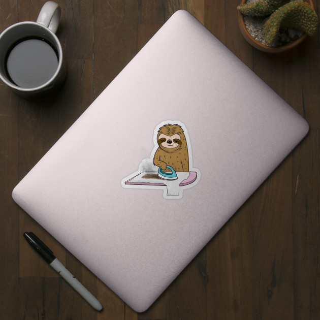 Sloth am I slow Sticker for Sale by ironydesigns