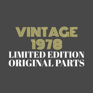 Vintage 1978 Limited Edition Original Parts T-Shirt