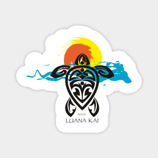 Tribal Turtle Sunset / Luana Kai Maui Magnet