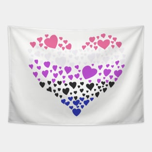 Genderfluid heart Tapestry