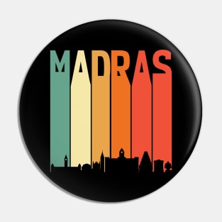 Madras Chennai Skyline Tamil Language Culture Pin