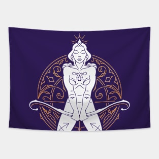 Vintage Sagittarius Goddess Zodiac Symbol // Proud Sagittarius Horoscope Sign Astrology Tapestry