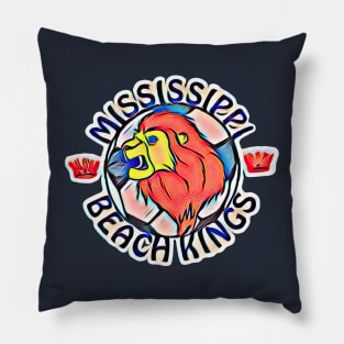 Mississippi Beach Kings Soccer Pillow