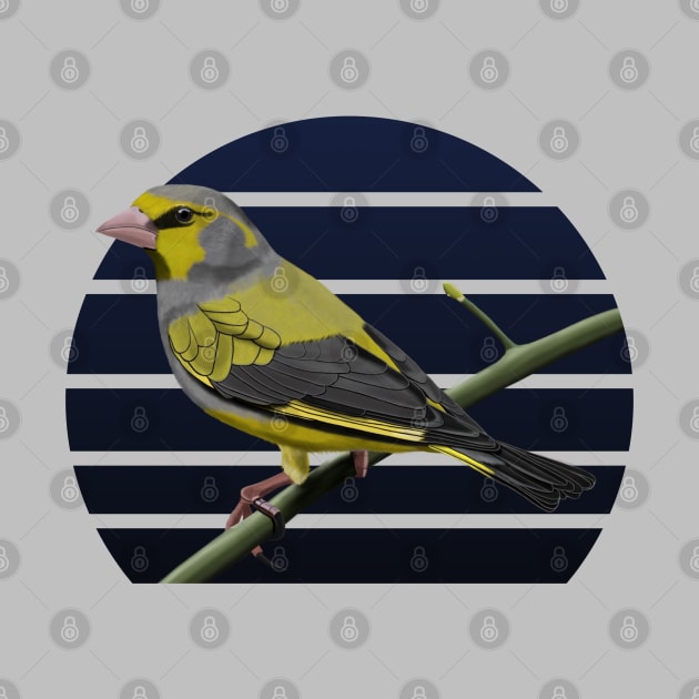 jz.birds Greenfinch Bird Animal Art by jzbirds