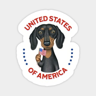 Dachshund United States of America Magnet