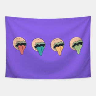 Planet Licky Licky Tongue Tongue Tapestry