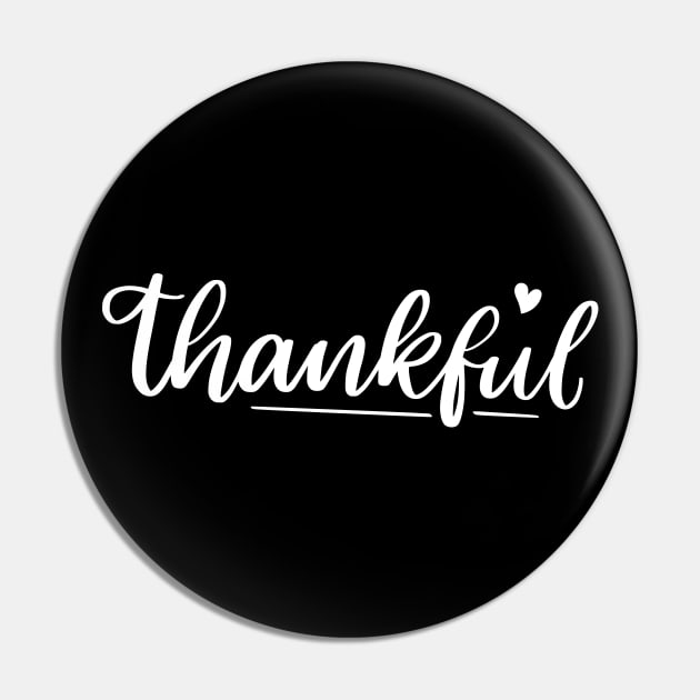 Thankful. Beautiful Typography Thankfulness Design. Pin by That Cheeky Tee