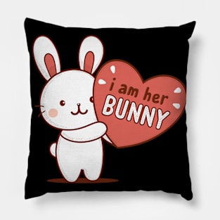 Adorable I Am Her Bunny Heartfelt Love Design Pillow