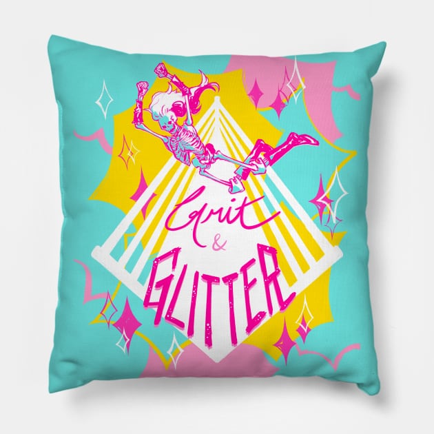 Grit & Glitter logo Pillow by Grit & Glitter