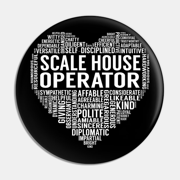 Scale House Operator Heart Pin by LotusTee