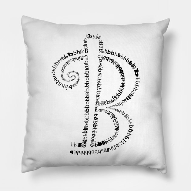 B letter Pillow by hedehede