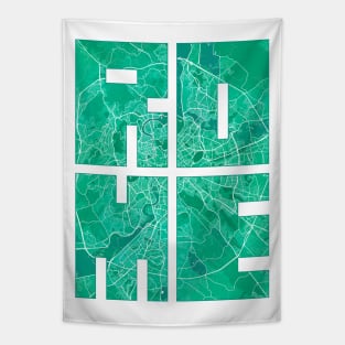 Rome, Italy City Map Typography - Watercolor Tapestry