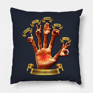 Universal Hand Signals Pillow