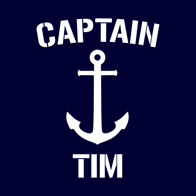 Nautical Captain Tim Personalized Boat Anchor by Rewstudio