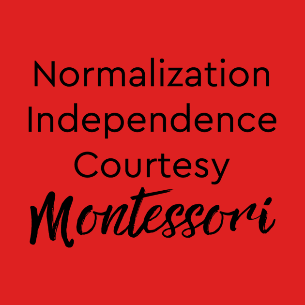 Normalization Independence Courtesy Montessori (black text) by The Natural Homeschool