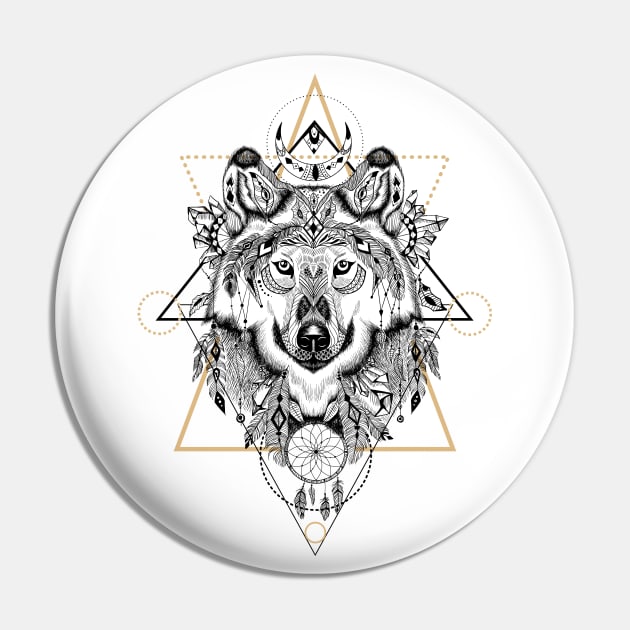 Wolf in aztec style Pin by fears