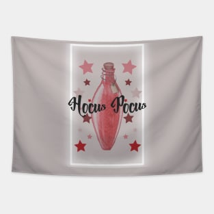 Hocus Pocus potion bottle with red stars Tapestry