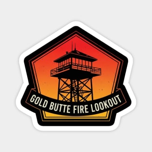 Gold Butte Fire Lookout Tower Silhouette Magnet