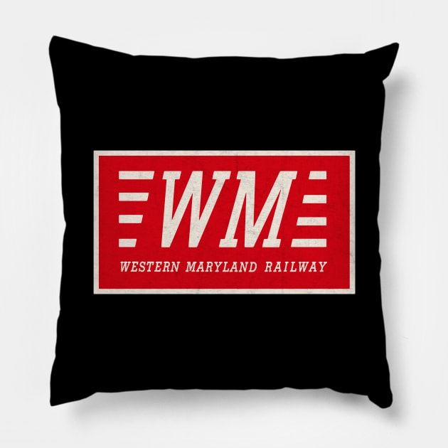 Western Maryland Railway Company Logo Pillow by Turboglyde