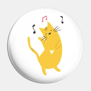 Dancing cat Pin