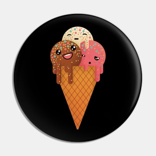 Cute Melting Icecream Pin