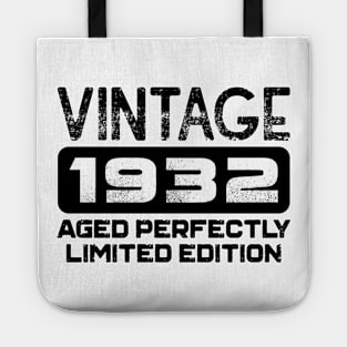 Birthday Gift Vintage 1932 Aged Perfectly Tote