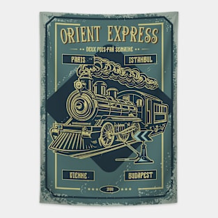 RETRO TRAIN Tapestry