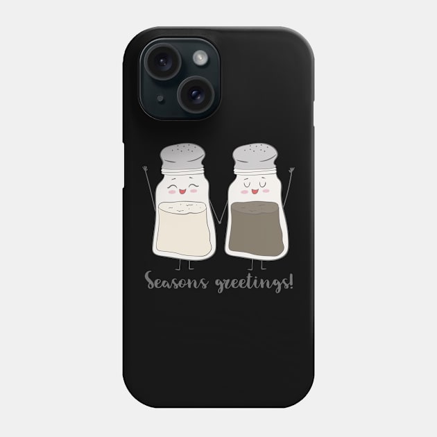 Seasons Greetings, Funny Christmas Food Phone Case by Dreamy Panda Designs