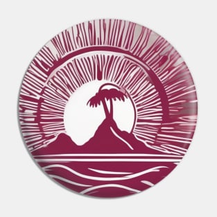 Sunset Serenity Wave Circle Illustration No. 885 Pin