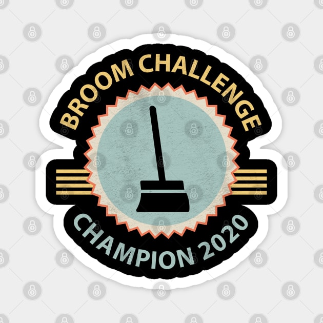 Vintage Retro - Broom Challenge - Champion 2020 Magnet by sheepmerch