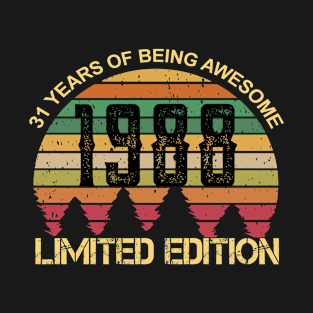 31 Years Of Being Awesome Limited Edition 31st Birthday Gift T-Shirt