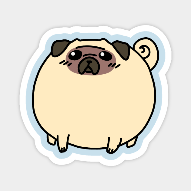 Fat Round Pug - Pug - Magnet | TeePublic Fat Round Pug - Pug - Magnet | TeePublic