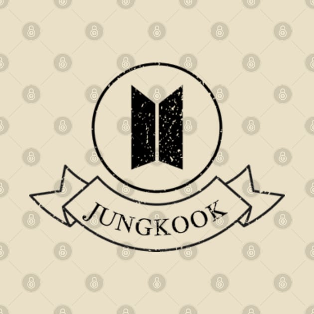 BTS Jungkook grunge retro logo by Oricca