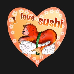 sushi lover red catfish sushi T-Shirt