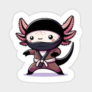 cute ninja axolotl Magnet