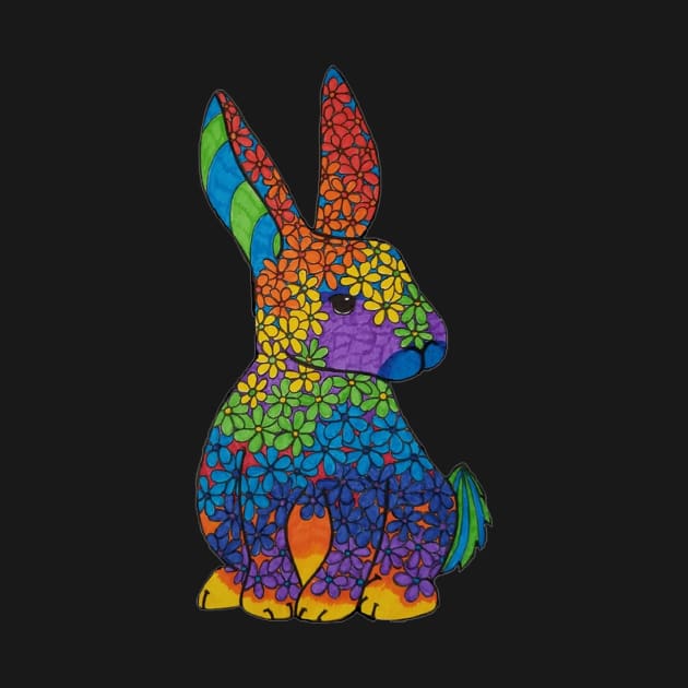 Rainbow rabbit by Waterink Studio