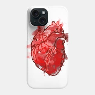 Watercolor Human Heart Phone Case