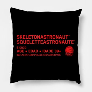 SkeletonAstronaut Text Pillow