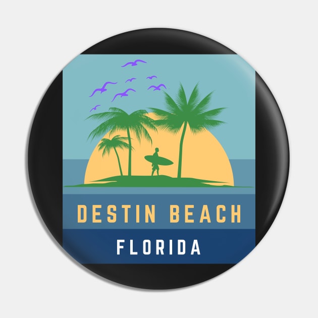 Destin Beach Florida Sunset Pin by bougieFire