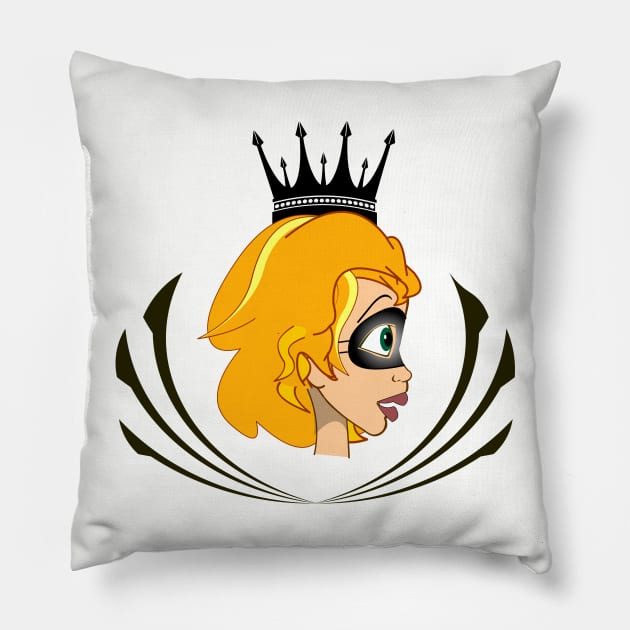 vintage. queen alice from wonderland. Pillow by jsar