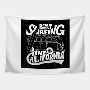 Surfer transportation to California Tapestry