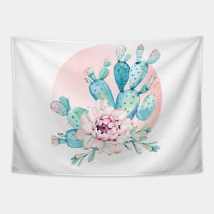 Rose Gold Succulent Sunshine II Tapestry