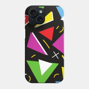 Memphis 80s style abstract geometric pattern Phone Case